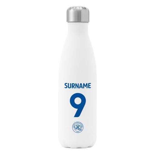 Queens Park Rangers FC Back of Shirt Insulated Water Bottle - White